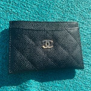 CHANEL Lambskin Quilted Card Holder